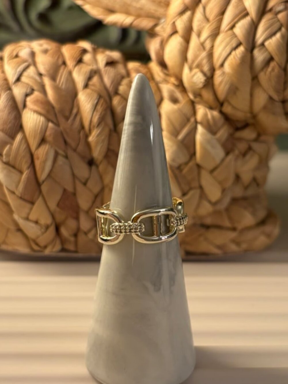 Boutique Rhodium Plated Ring- size 8